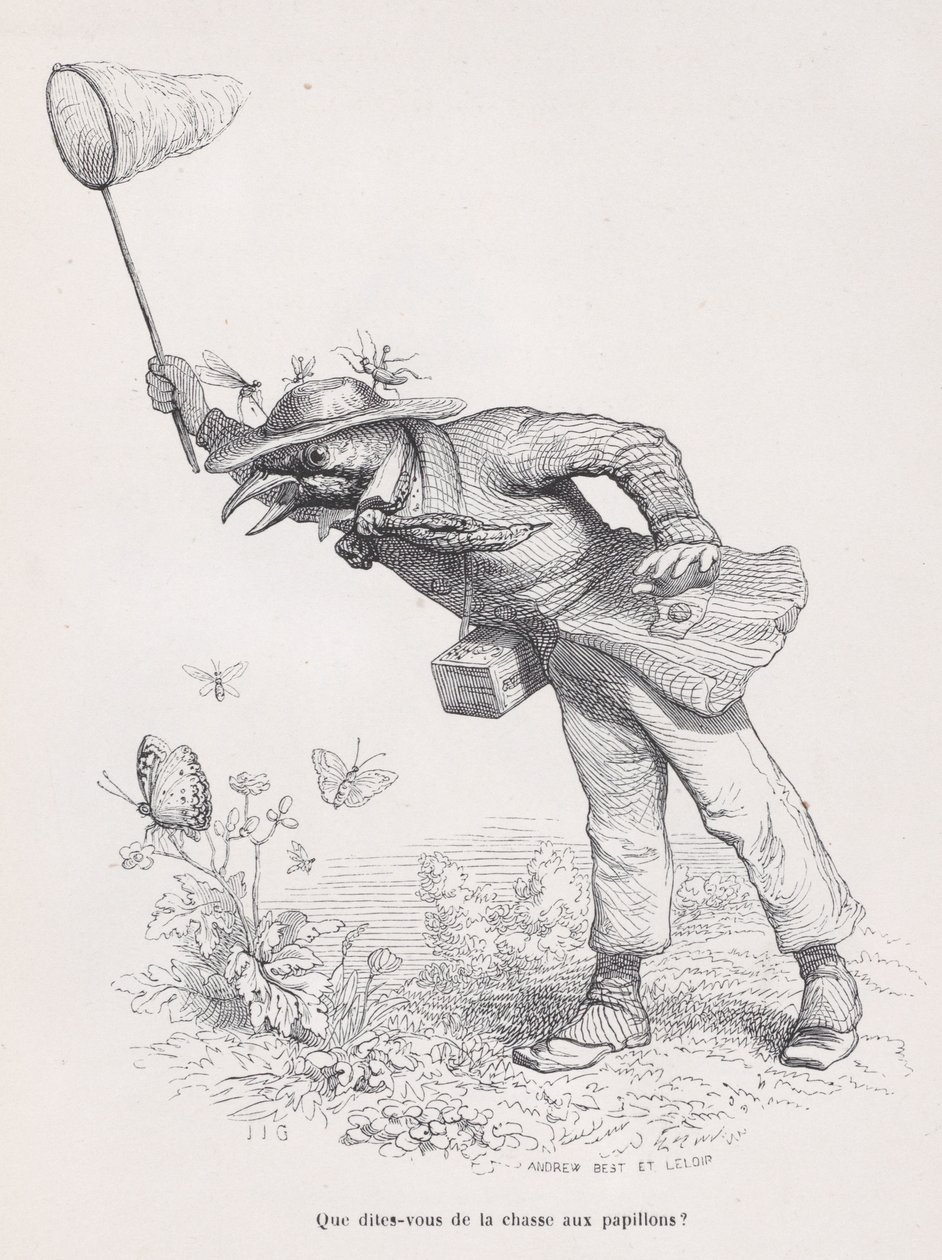 Vad säger du om fjärilsjakten från Scener från det privata och offentliga L..., ca. 1837-47. av Andrew Best Leloir