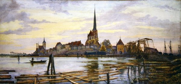 Rostock (akvarell på papper) av Andrew Brown Donaldson