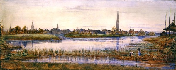 Rostock (akvarell på papper) av Andrew Brown Donaldson
