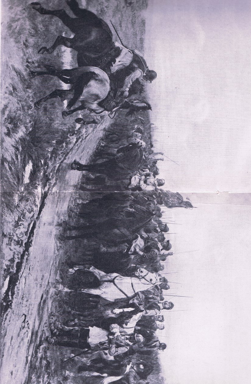 Cromwell i Dunbar den 3 september 1650, illustration från brittiska strider på land och hav, 1915 av Andrew Carrick Gow