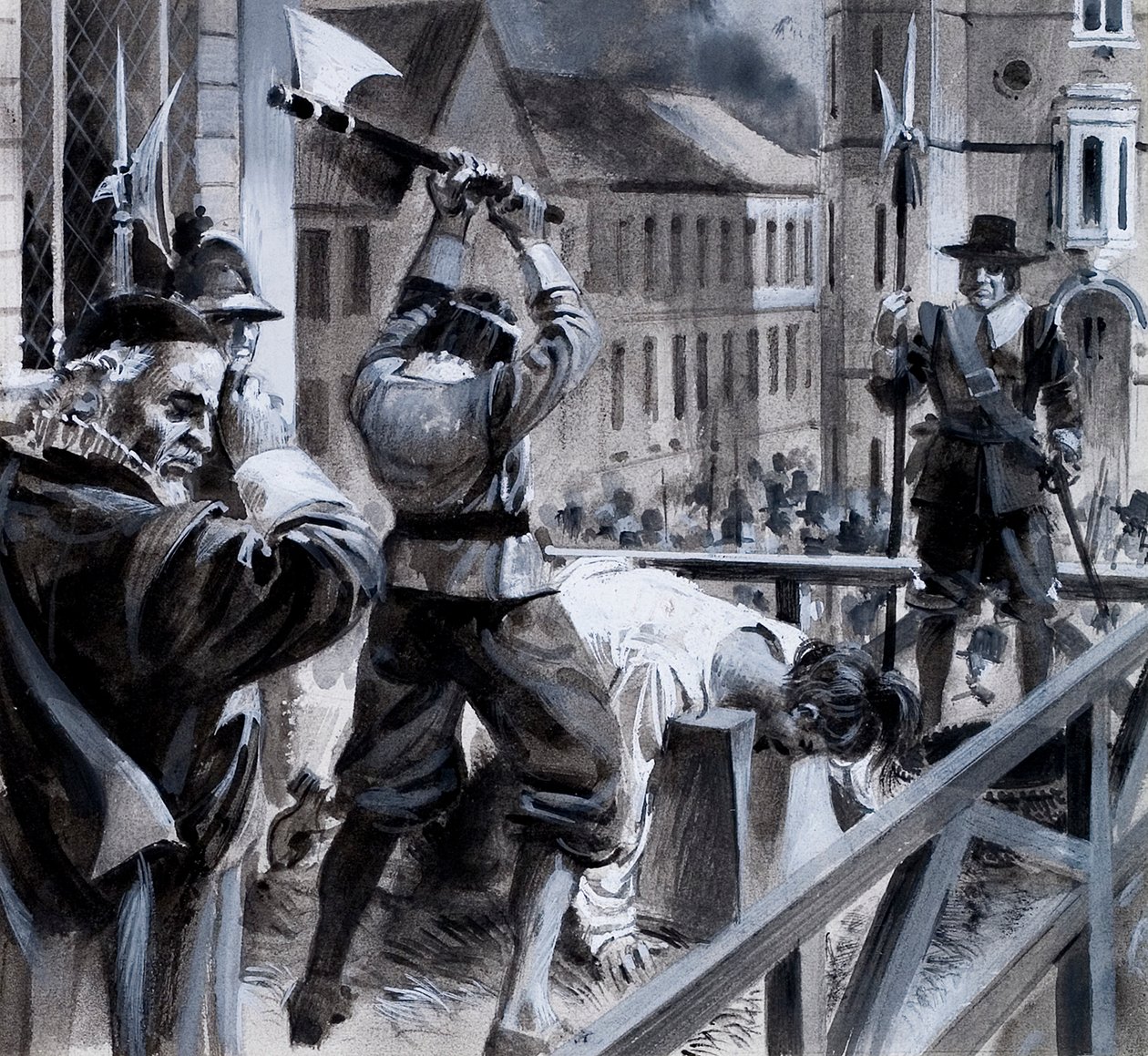 Avrättningen av kung Karl I i Whitehall den 30 januari 1649 av Andrew Howat