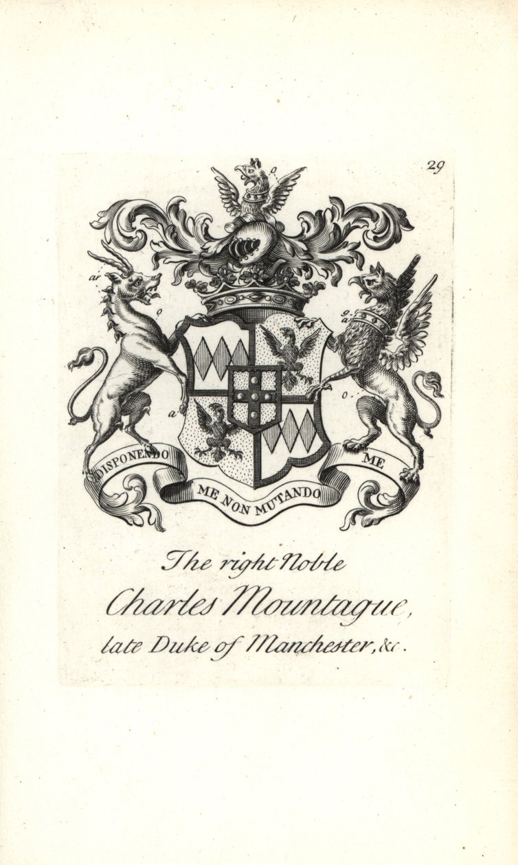 Vapen och vapen av den högra adelige Charles Edward Montagu av Andrew Johnston