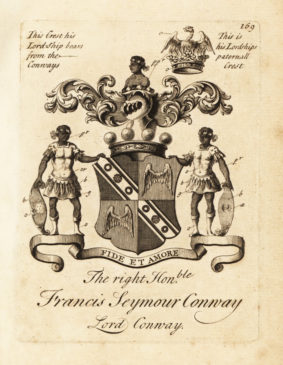 Vapensköld av högern Francis Seymour Conway, Lord Conway av Andrew Johnston