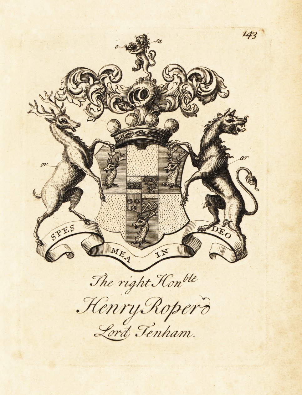 Vapensköld av högern Henry Roper, Lord Tenham av Andrew Johnston