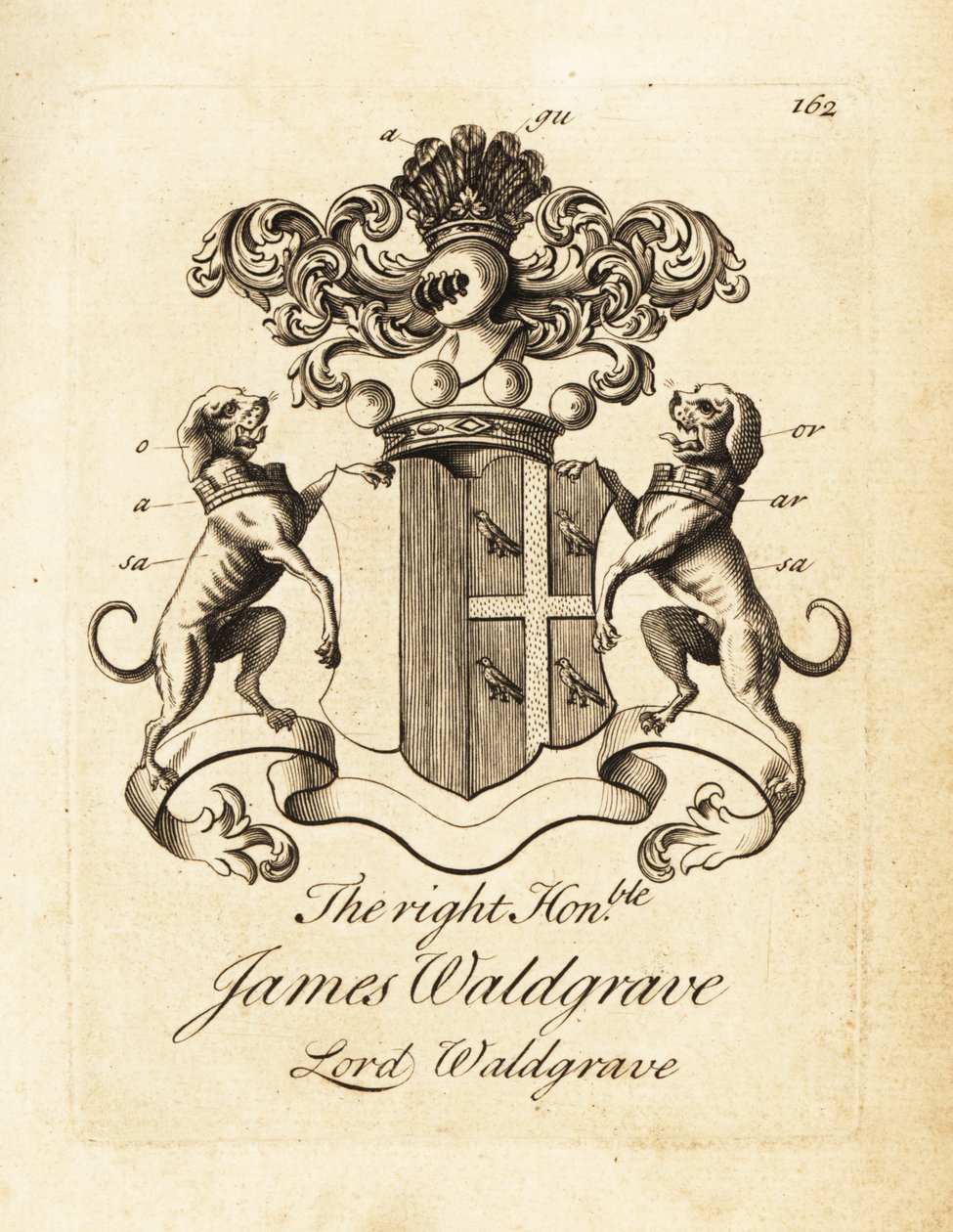 Vapensköld av den högra ärade James Waldgrave, Lord Waldgrave av Andrew Johnston