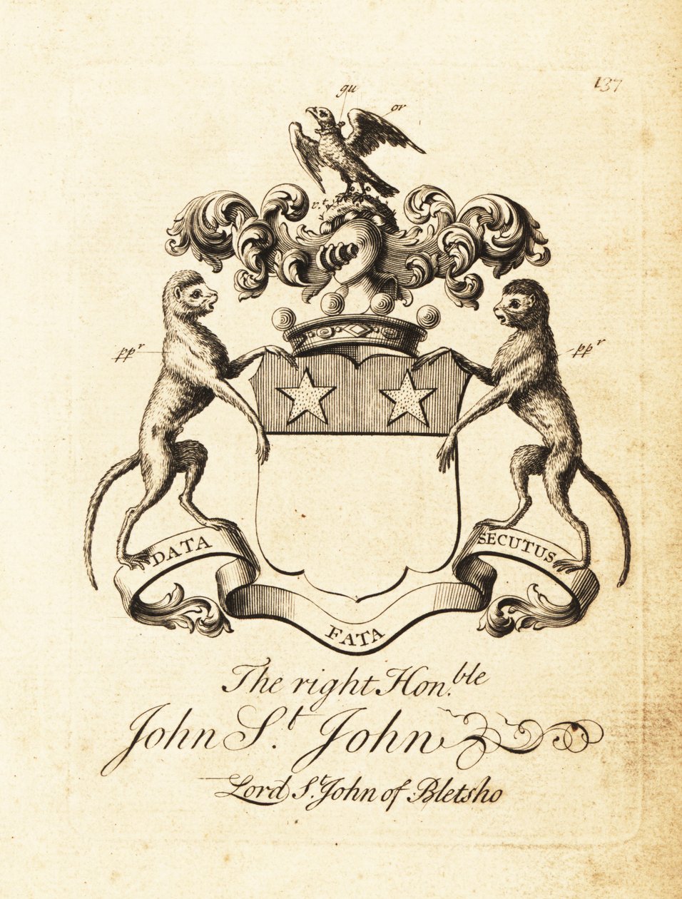 Vapensköld av den högra ärade John St av Andrew Johnston