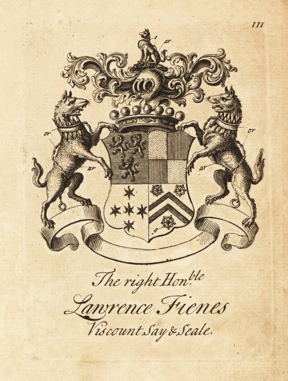 Vapensköld av högern Lawrence Fienes, 5:e Viscount Saye och Sele (1690–1742) av Andrew Johnston