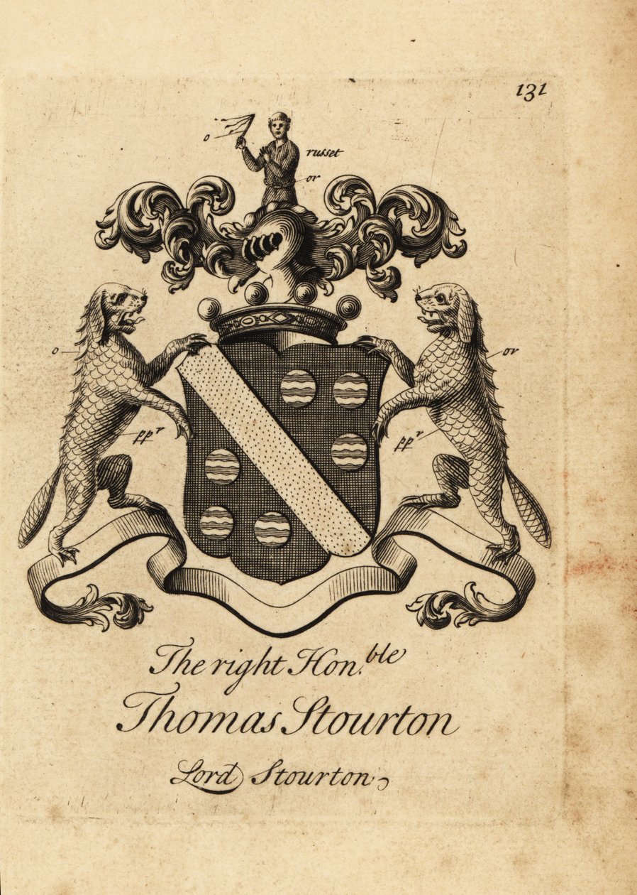 Högern Thomas Stourtons vapensköld av Andrew Johnston