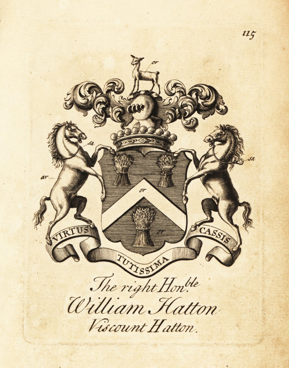Högern William Hattons vapensköld av Andrew Johnston