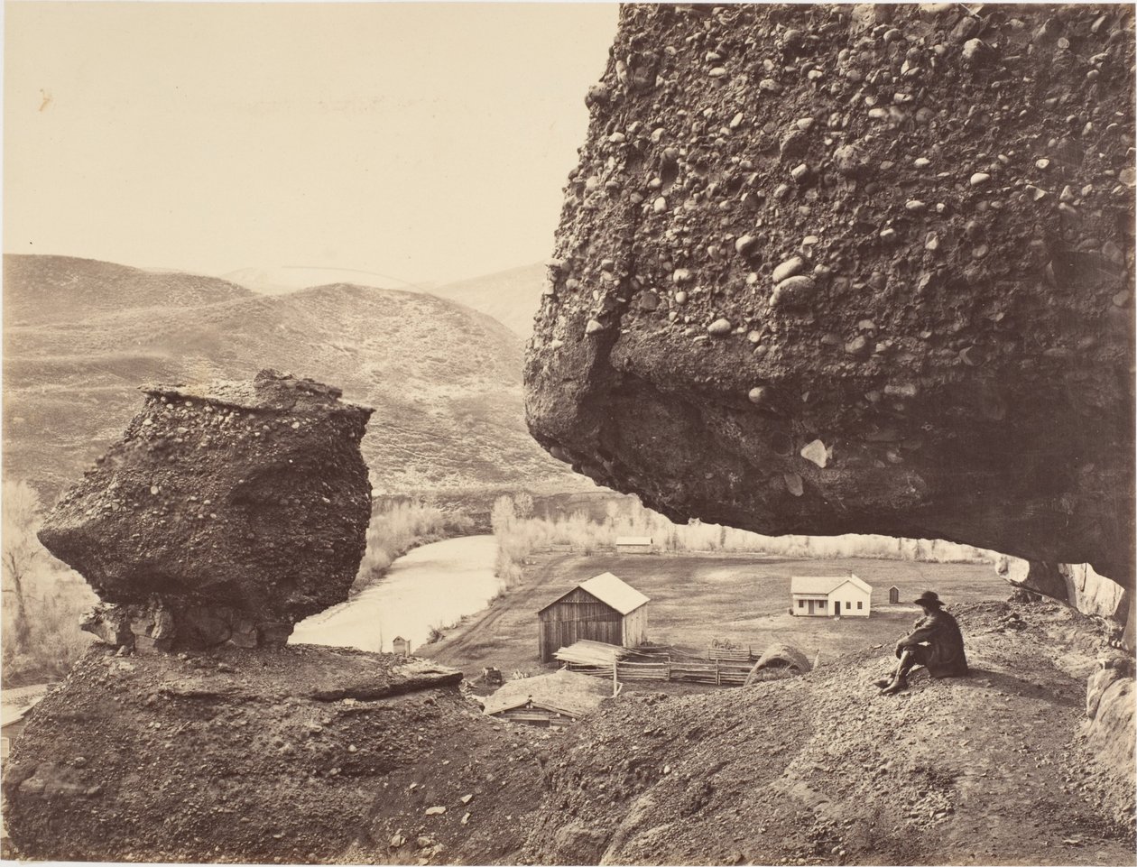 Hanging Rock, vid foten av Echo Canyon av Andrew Joseph Russell