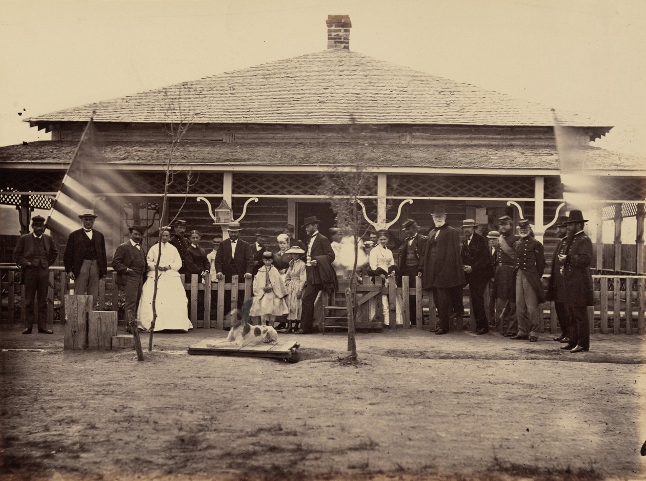 Plansch 11. General Grant och sällskap vid Fort Sanders,1869 (foto) av Andrew Joseph Russell