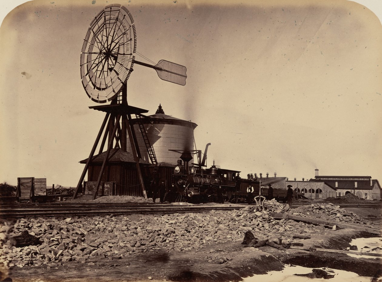 Plåt 16. Vindkvarnen vid Laramie,1869 (foto) av Andrew Joseph Russell
