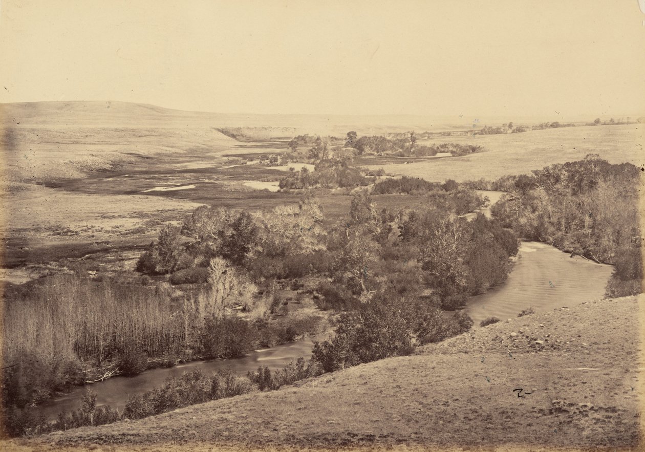 Plåt 18. Dalen vid Little Laramie River,1869 (foto) av Andrew Joseph Russell