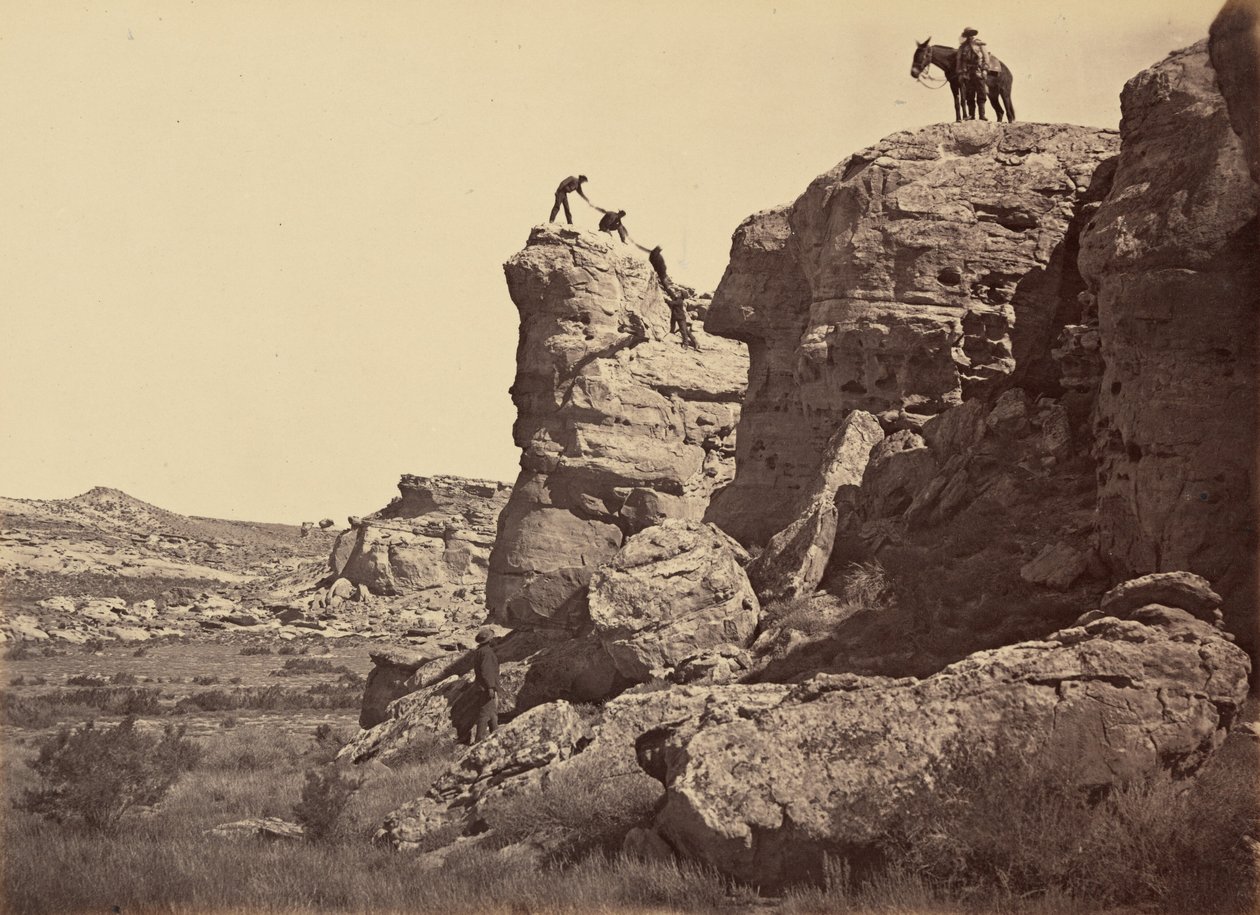 Plåt 21. High Bluff, Black Buttes,1869 (foto) av Andrew Joseph Russell