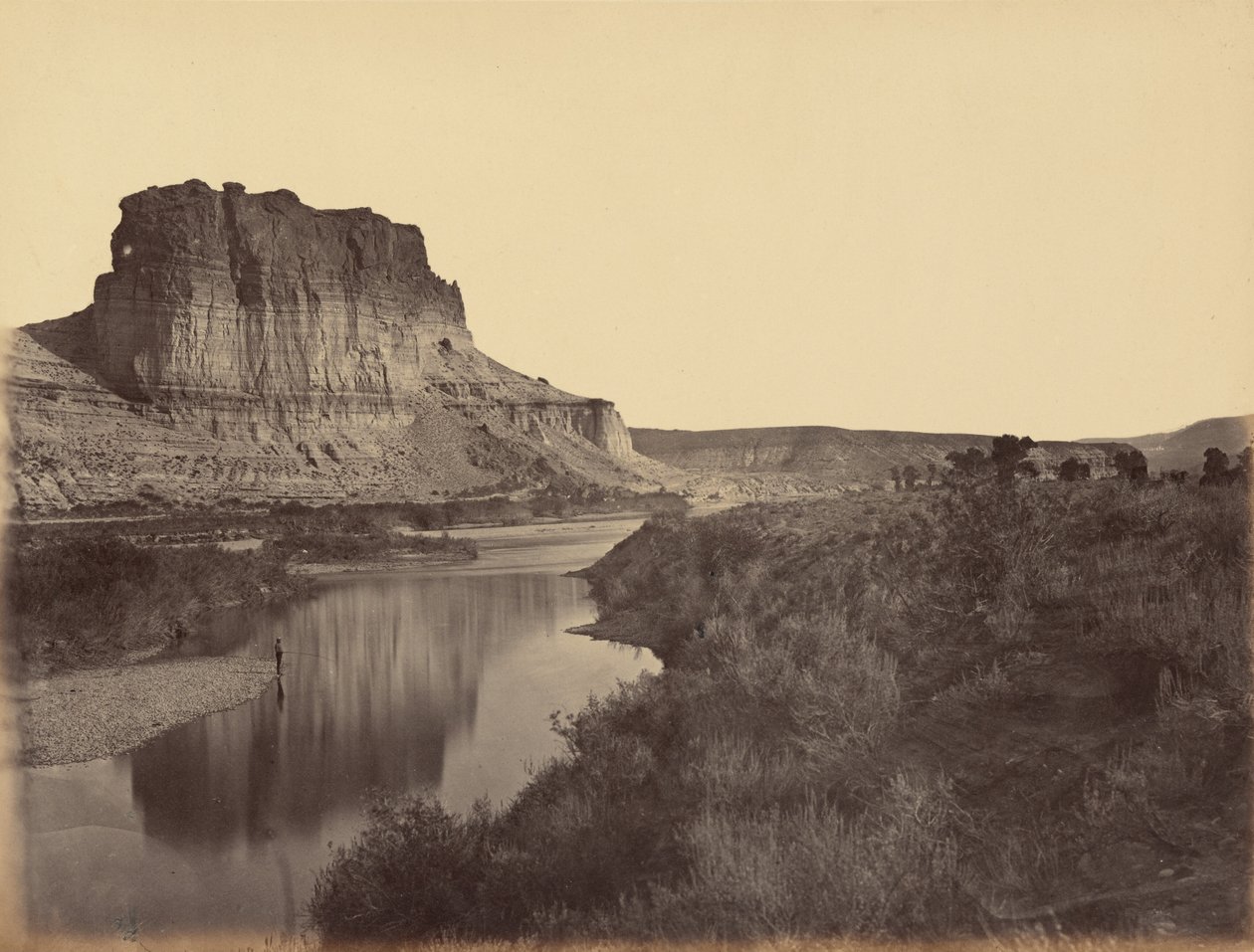 Plåt 24. Castle Rock, Green River Valley,1869 (foto) av Andrew Joseph Russell