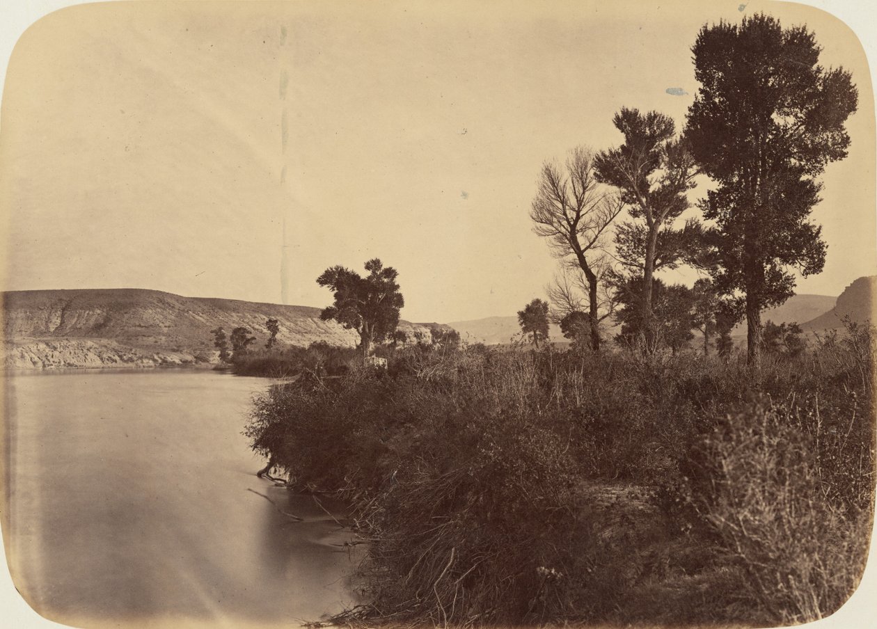 Plåt 25. Green River Valley, blick nedför floden,1869 (foto) av Andrew Joseph Russell