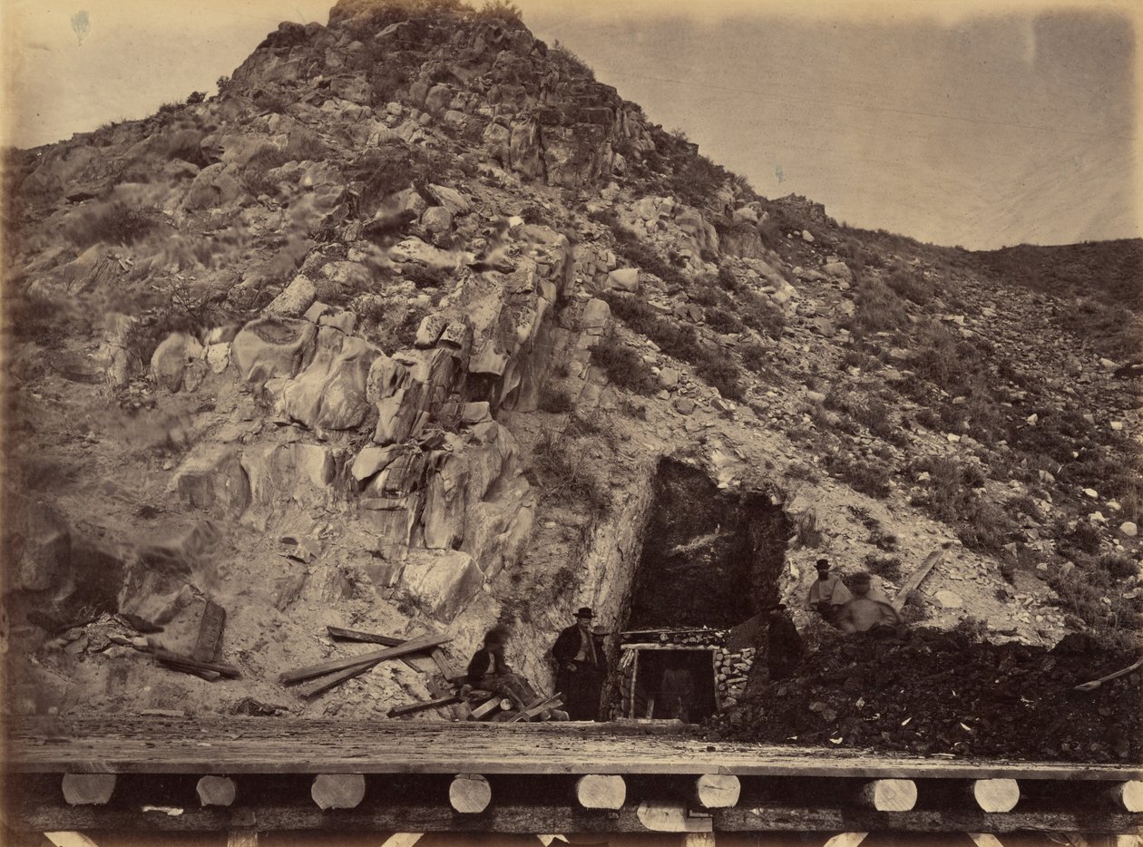 Plåt 28. Kolbäddar vid Bear River,1869 (foto) av Andrew Joseph Russell