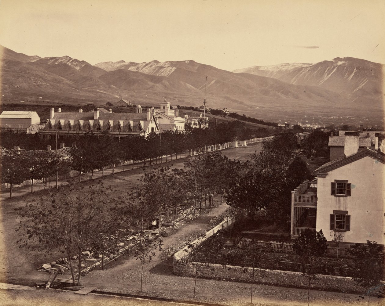 Plåt 47. Brigham Youngs bostad,1869 (foto) av Andrew Joseph Russell