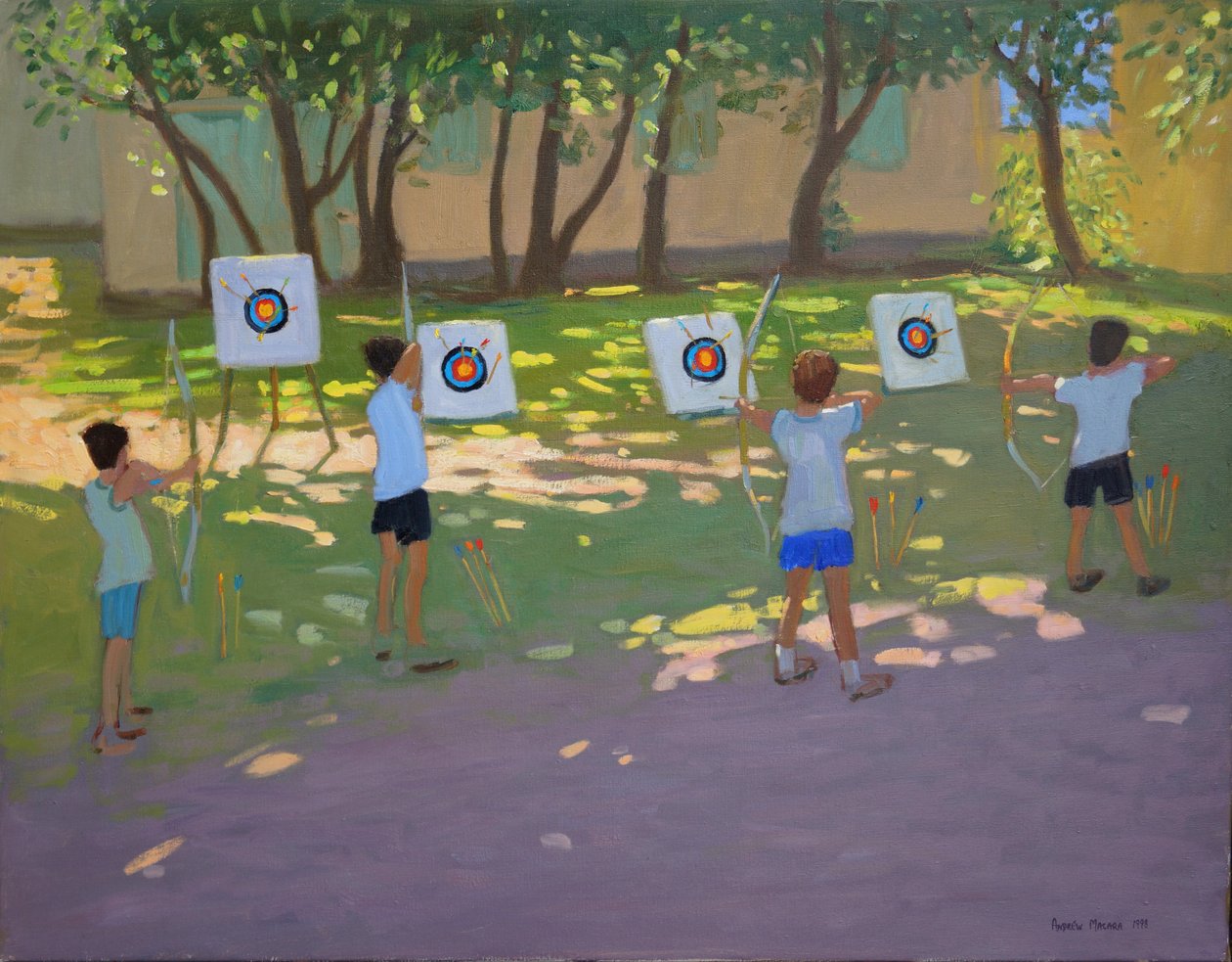 Bågskytteträning, Frankrike av Andrew Macara