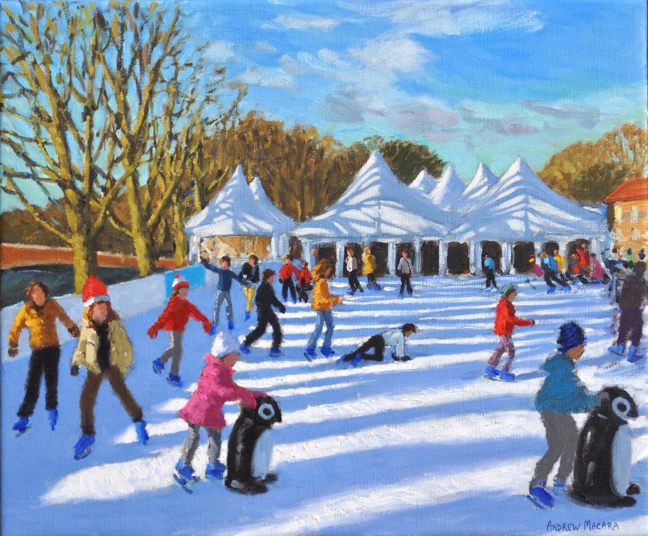 Ljus morgon,Hampton Court Palace Ice Rink, London, 2018, av Andrew Macara