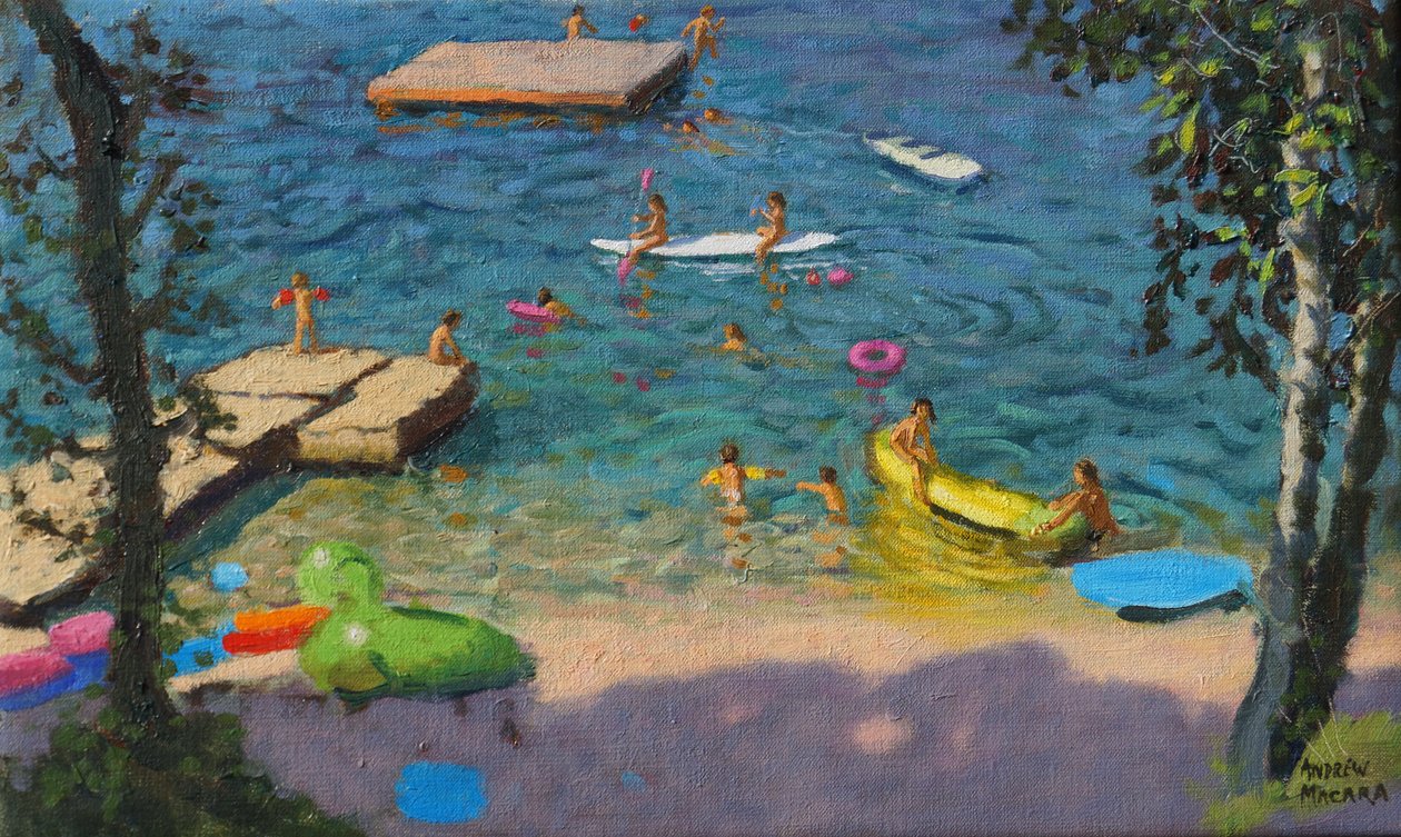 Kanoter, Kroatien, (olja på duk) av Andrew Macara