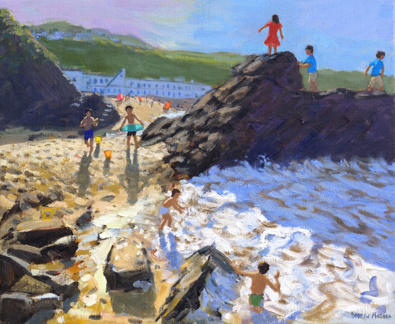 Klättring på klipporna, St Ives, av Andrew Macara