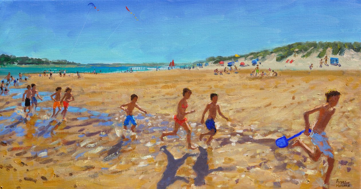 Håller sig i form, Wells next the Sea, (olja på duk) av Andrew Macara