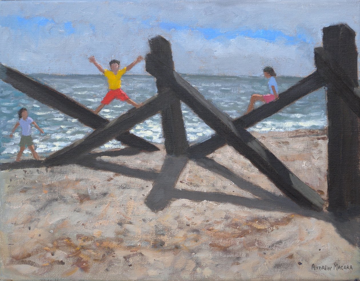 Old Jetty, 2010 (olja på duk) av Andrew Macara
