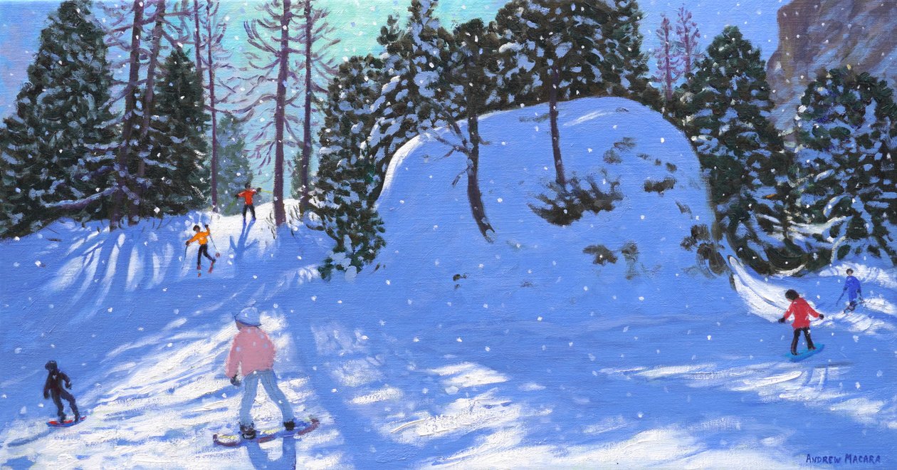 Rock City, Val Gardena, Italien, 2020 (olja på duk) av Andrew Macara