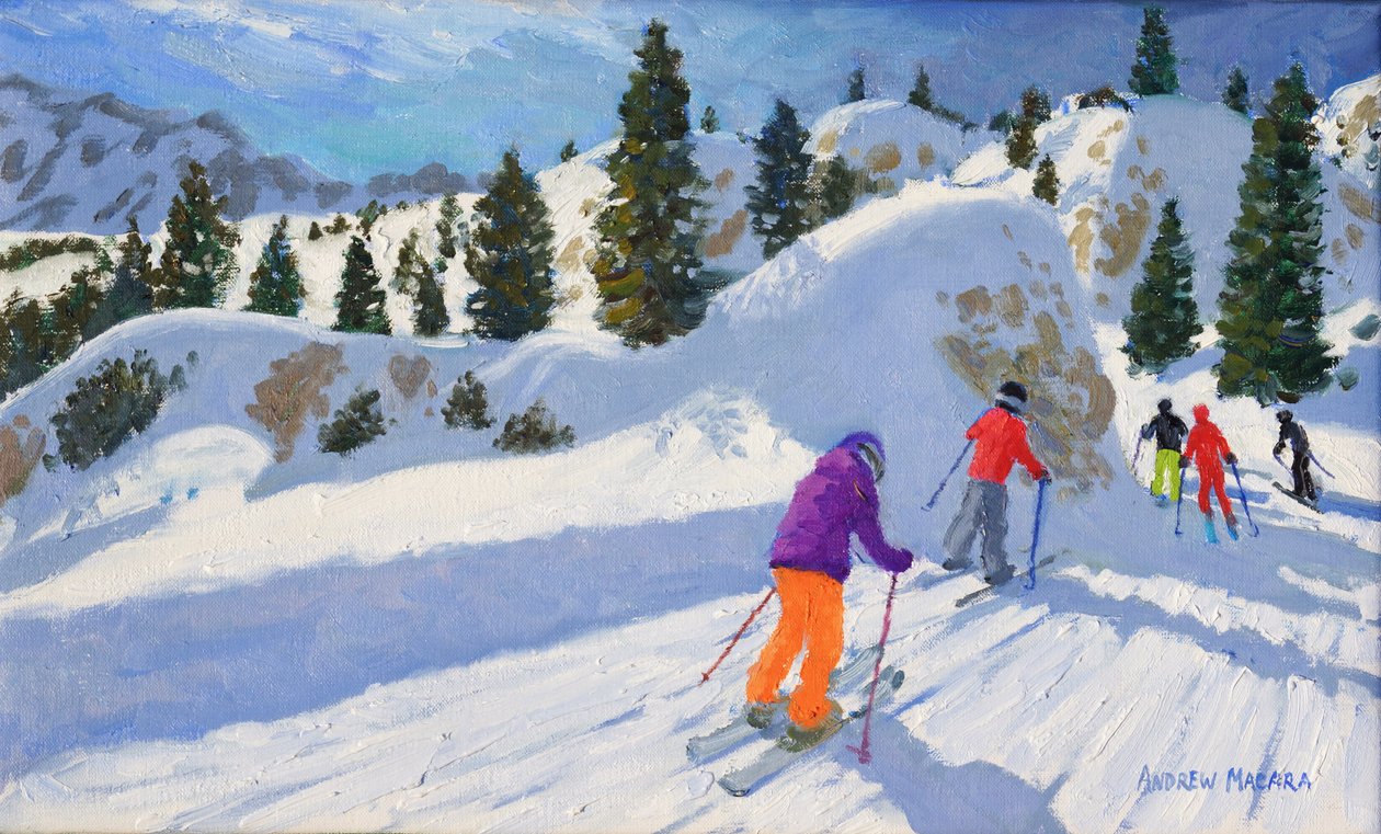 Skidåkning, Rock City, Selva Gardena, Italien, 2016, av Andrew Macara
