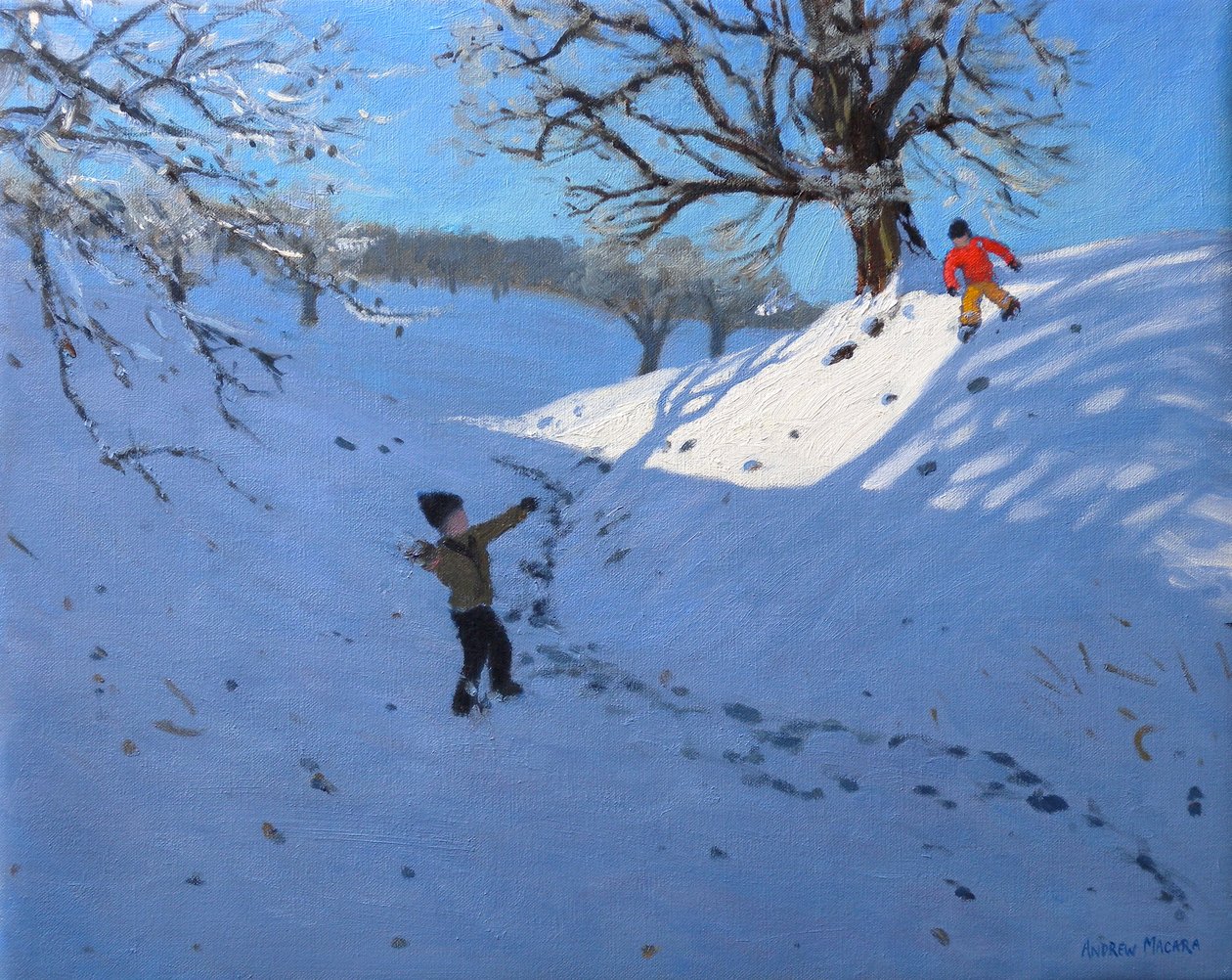 Snowballing, 2011 (olja på duk) av Andrew Macara