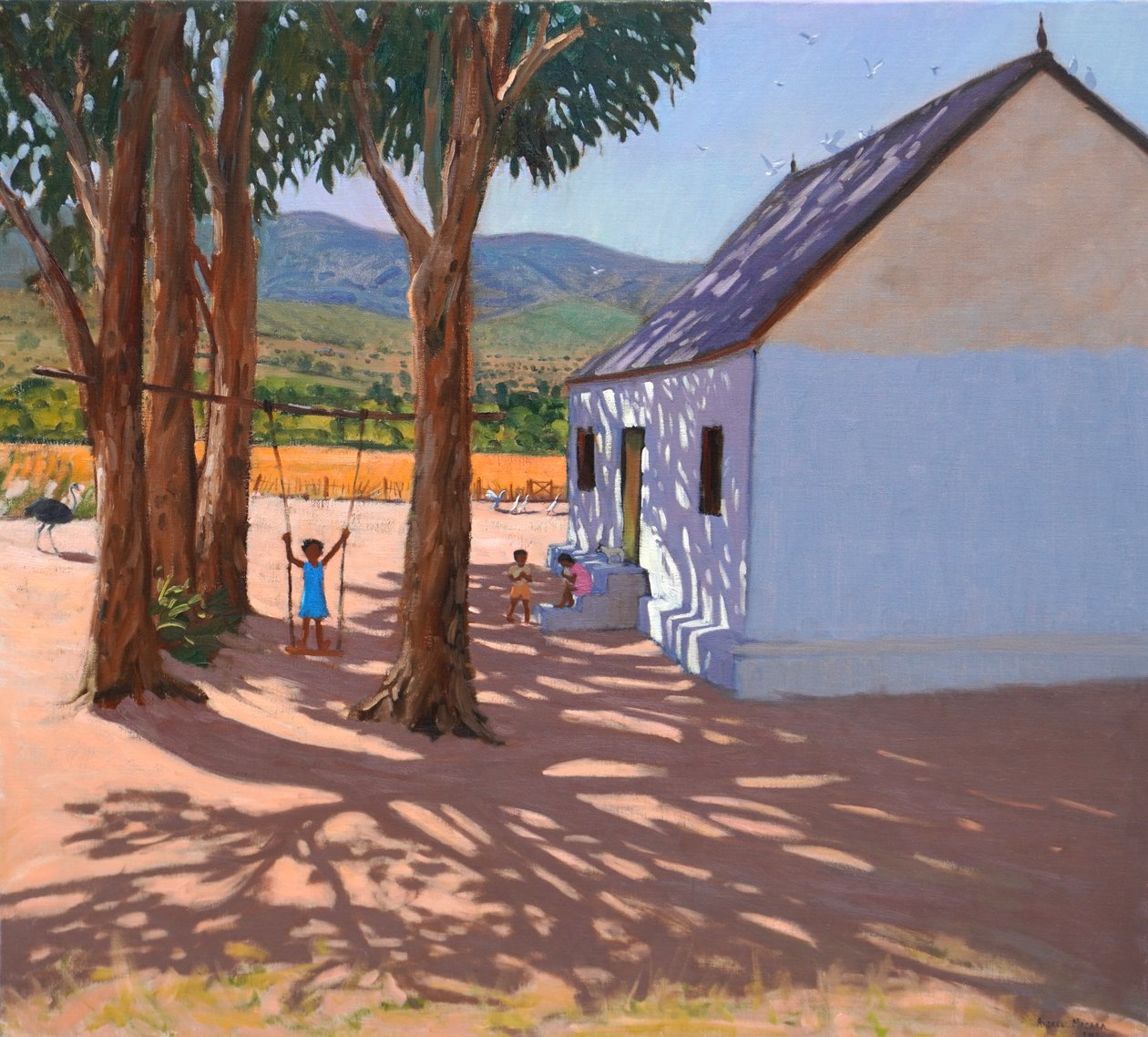 Gungan, Klein (liten) Karoo, Sydafrika, 2000 (olja på duk) av Andrew Macara
