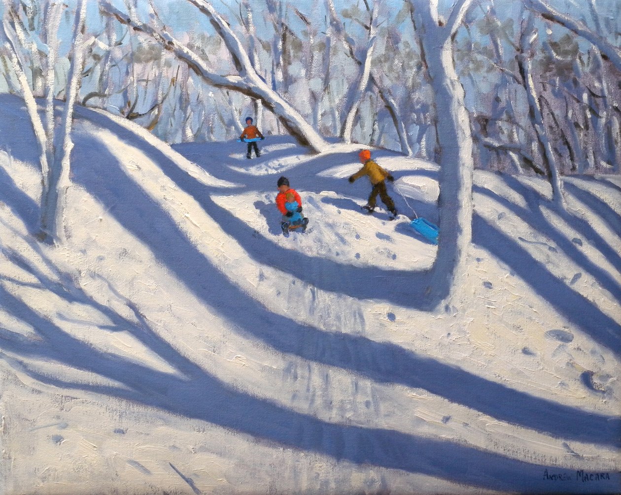Winter, Bramcote, Nottingham, 2009 (olja på duk) av Andrew Macara