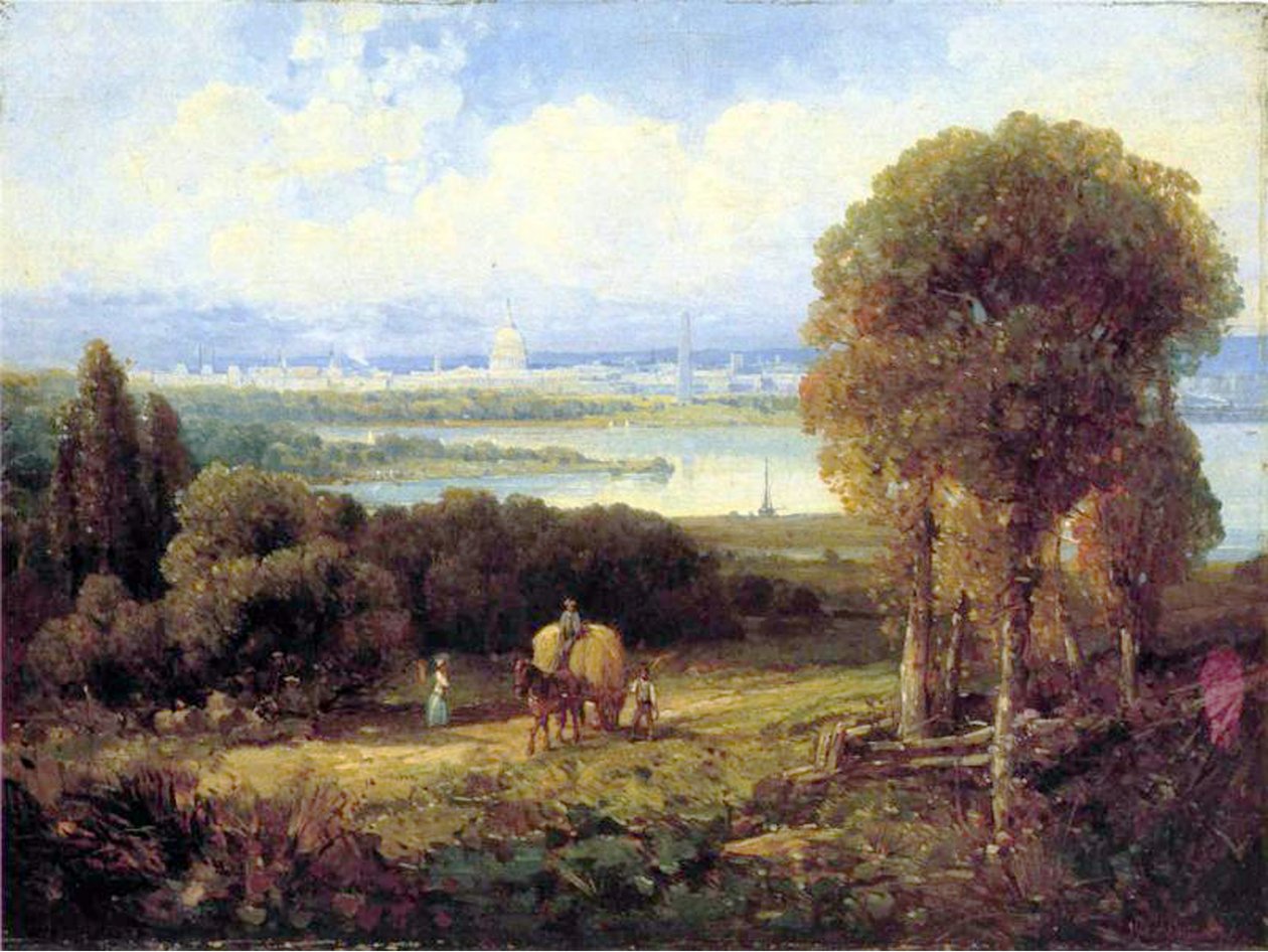 Washington i fjärran (olja på duk) av Andrew Melrose