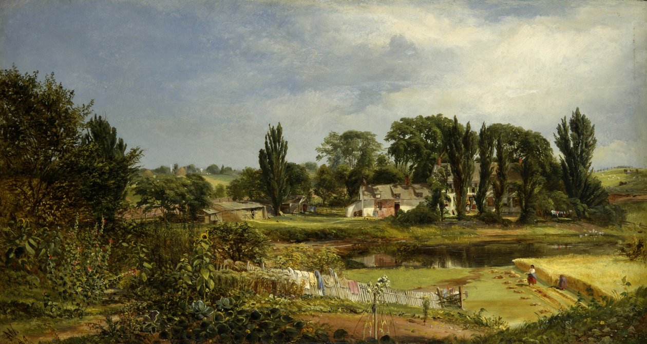 Long Island Homestead, studie från naturen av Andrew W. Warren