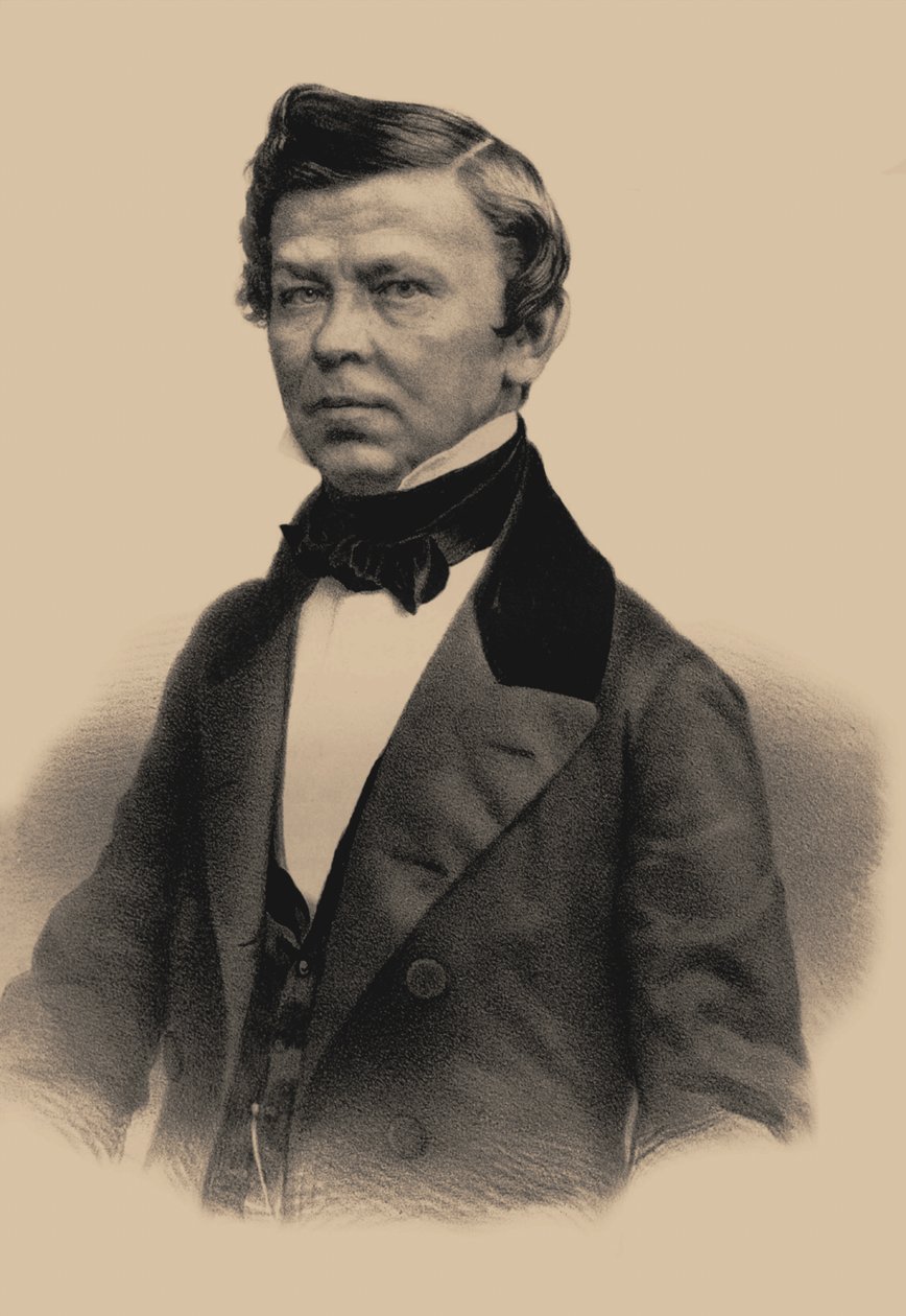 Porträtt av poeten Vladimir Grigorievich Benediktov 1807-1873, 1870 av Andrey Mikhaylovich Lushev