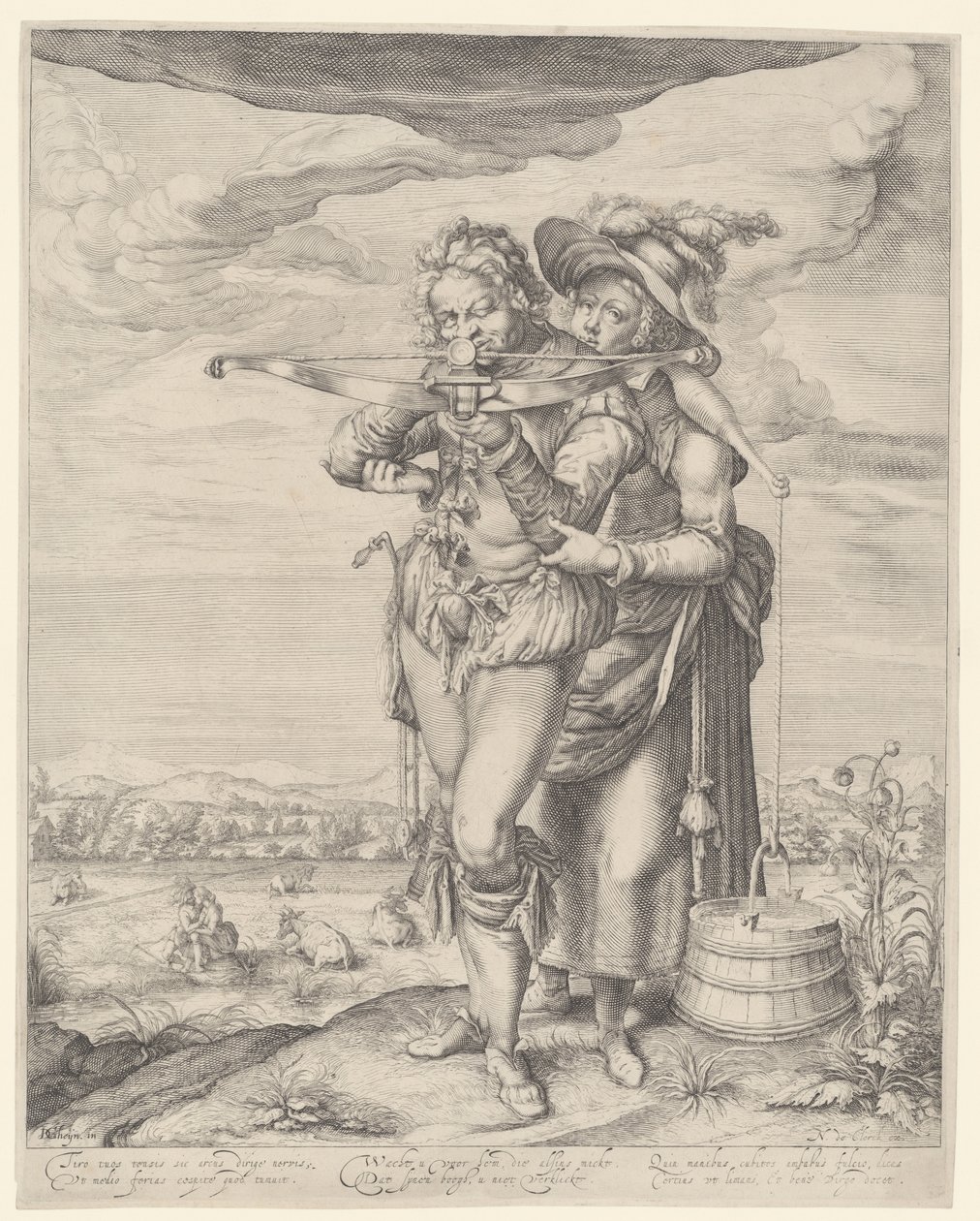 Skytten och mjölkerskan av Andries Jacobsz. Stock (possibly)