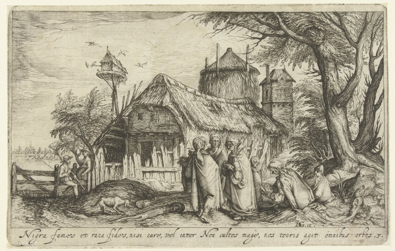 Landskap med romer Landskap (serietitel) av Andries Jacobsz. Stock
