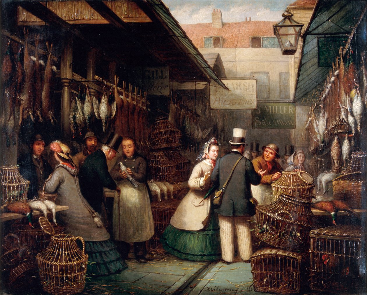 Leadenhall Market, London, 1865. av Andries Scheerboom
