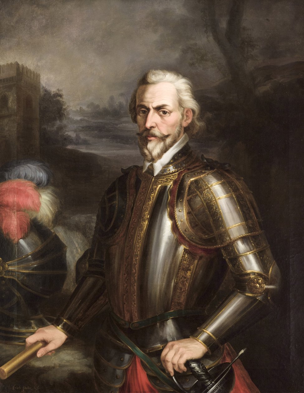 Porträtt av Rodrigo Ponce de León av Andrés Cortés y Aguilar