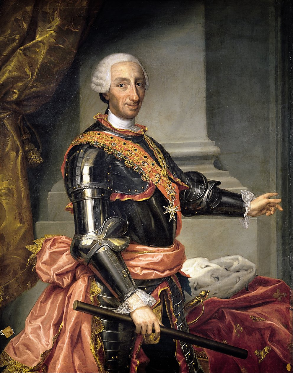 Porträtt av Carlos III av Andrés de la Calleja