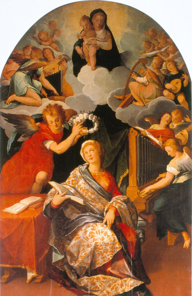 Saint Cecilia av Andrés de la Concha