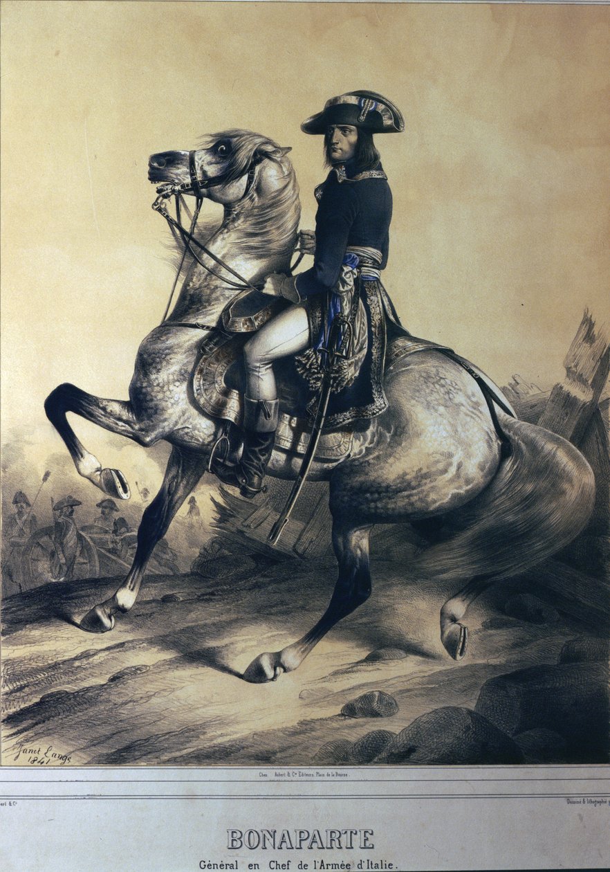 Napoleon Bonaparte som general och högsta befälhavare för den italienska armén av Ange Louis Janet
