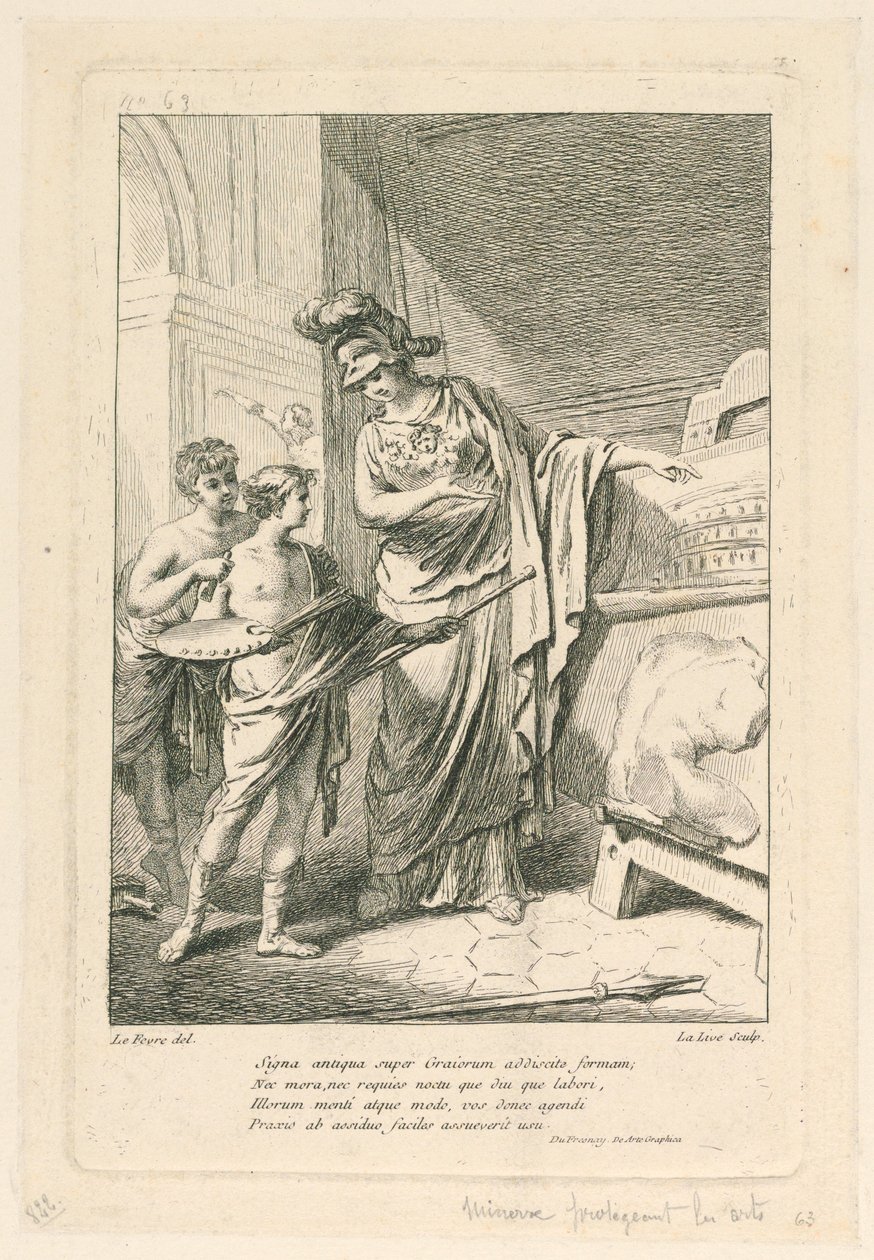 Minerva Protecting the Arts av Ange Laurent de Lalive de Jully