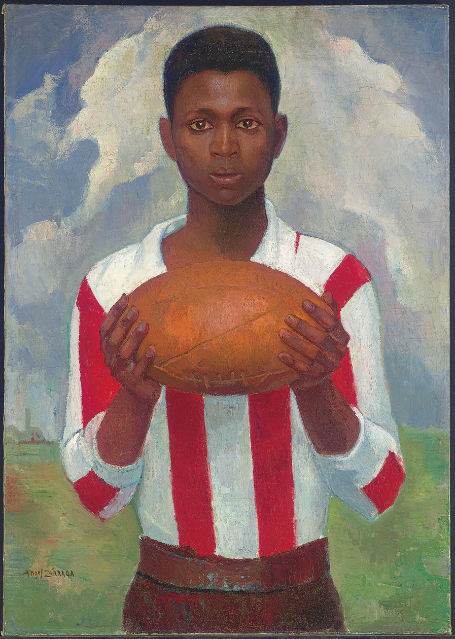 Porträtt av en rugbyspelare, ca 1925 (olja på duk) av Ángel Zárraga