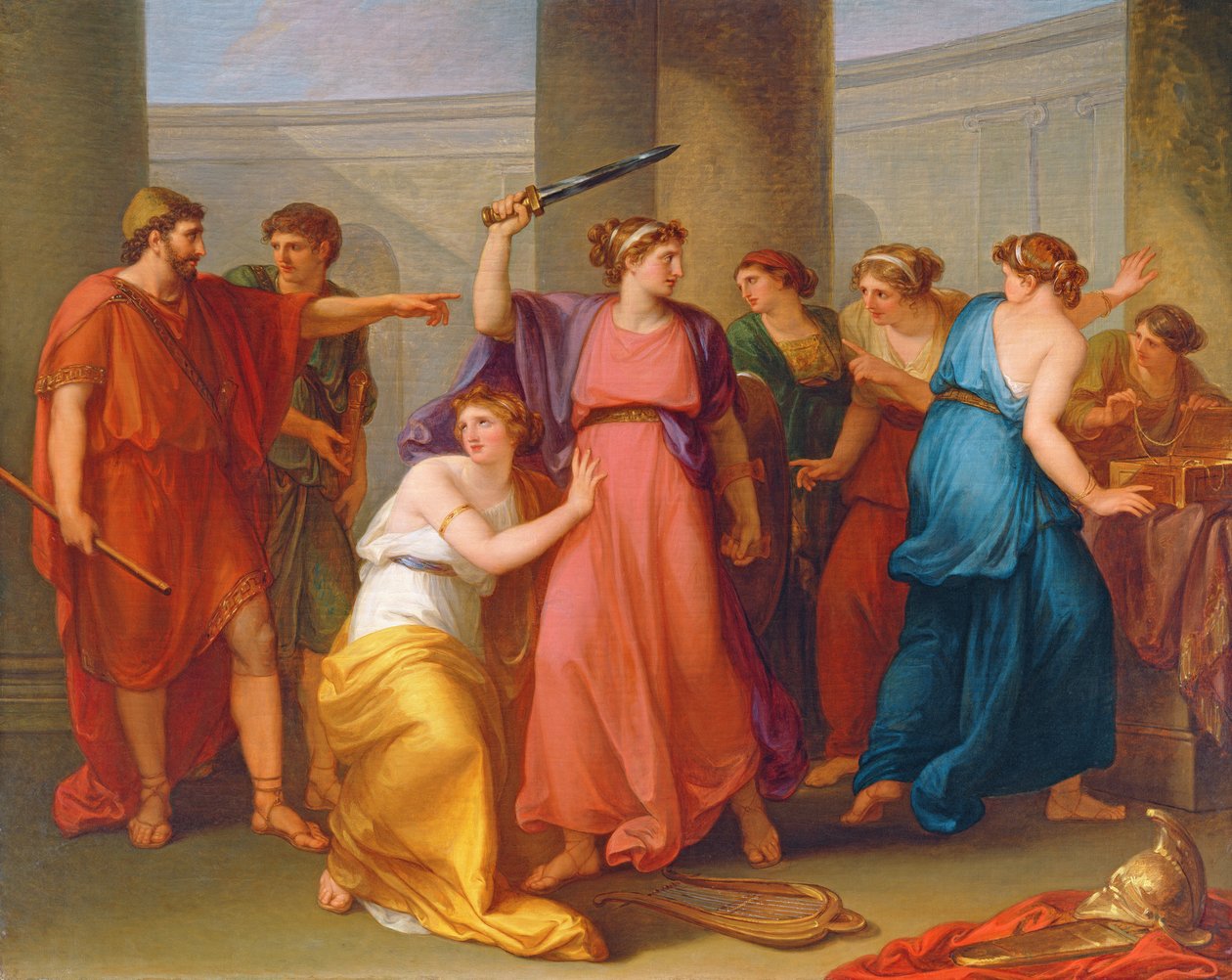 Achilles upptäcktes av Angelica Kauffmann