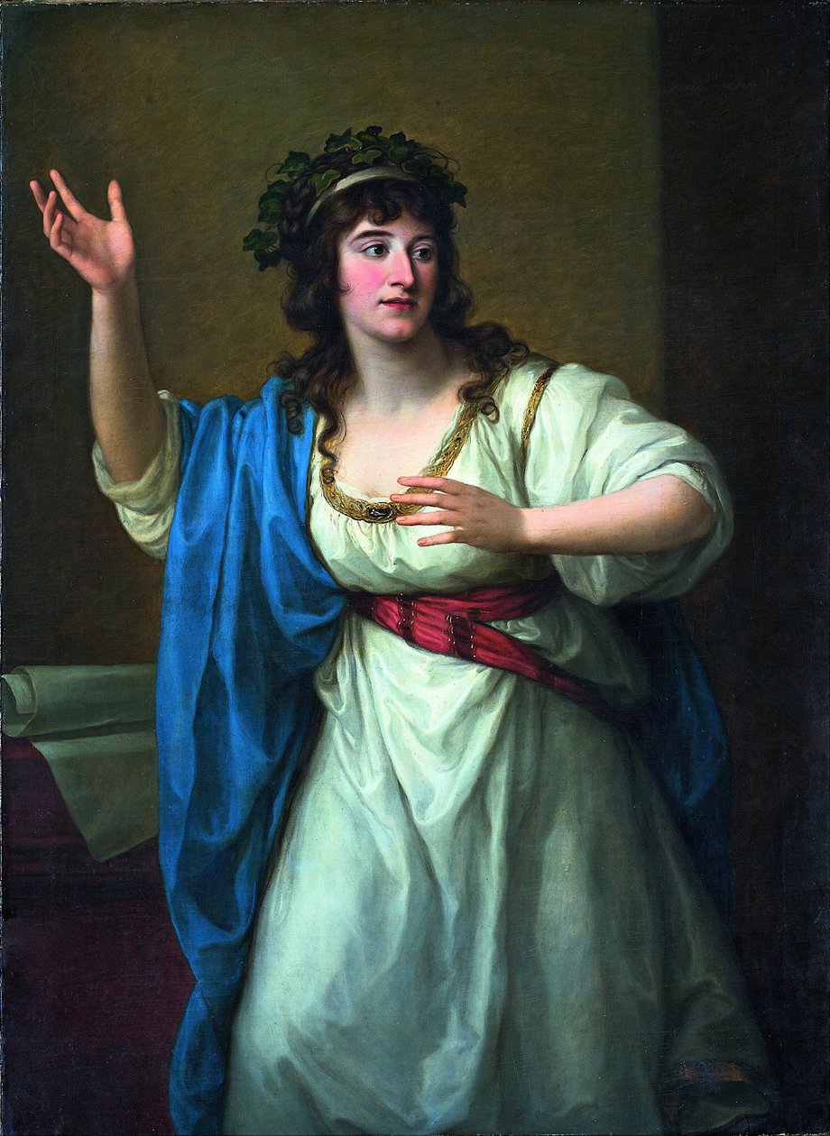 Porträtt av Impromptu Virtuoso Teresa Bandettini-Landucci från Lucca av Angelica Kauffmann