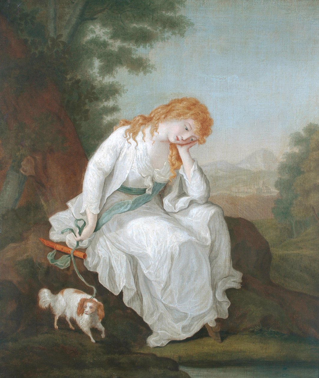 Möjligen Maria av Moulines från Sternes "Sentimental Journey", 1766-81 av Angelica Kauffmann
