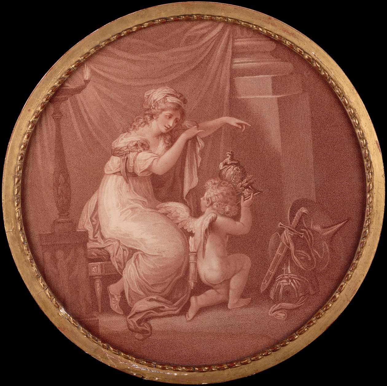 Amors liv (gravyr) av Angelica (after) Kauffmann