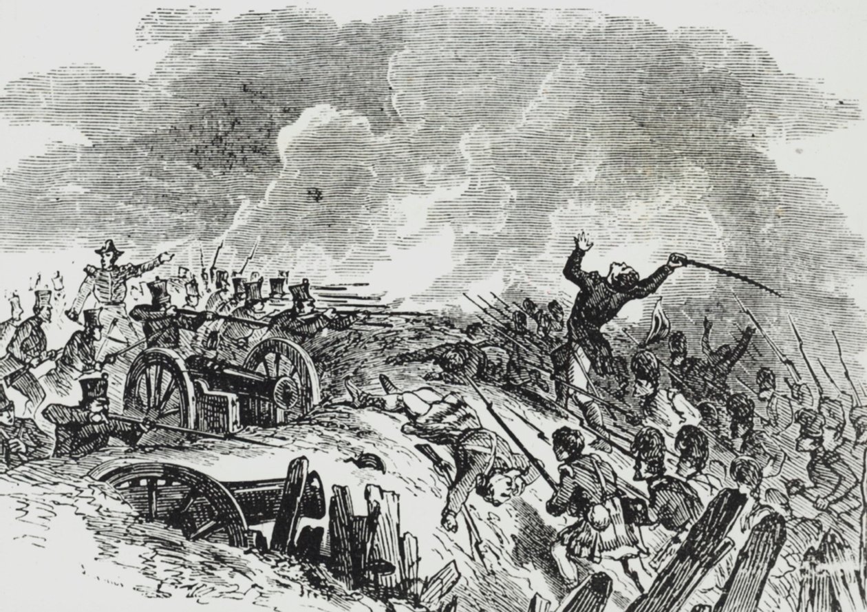 Slaget vid New Orleans (färg litho) av Thomas Kelly